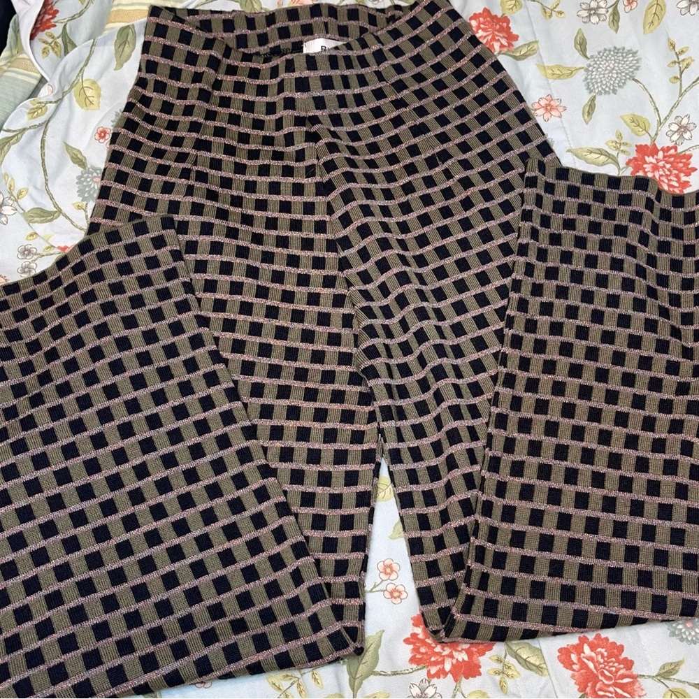 B.yu Made in Italy Checkered High Waisted Pants